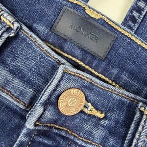 Mother The Midrise Rider Ankle Jeans Womens 24 Blue Right On! Slim Stretch EUC